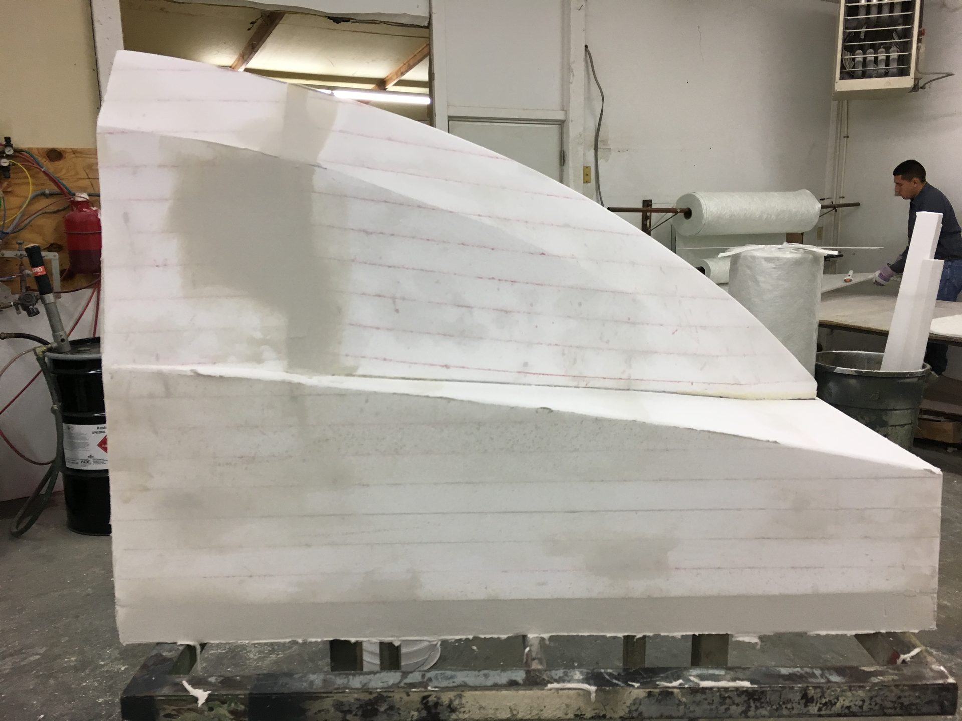 CNC-cut foam pattern for a large custom part