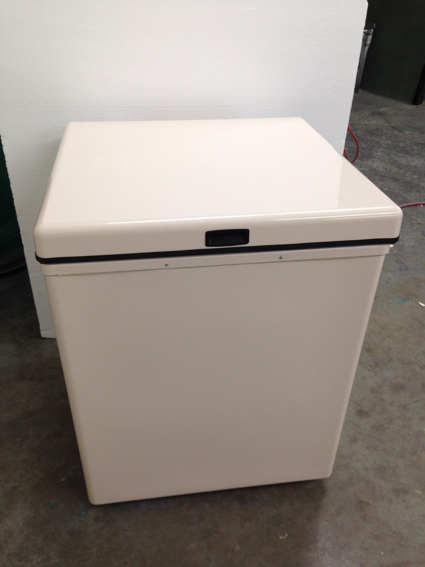 White insulated fiberglass enclosure in the Pro-Glas shop