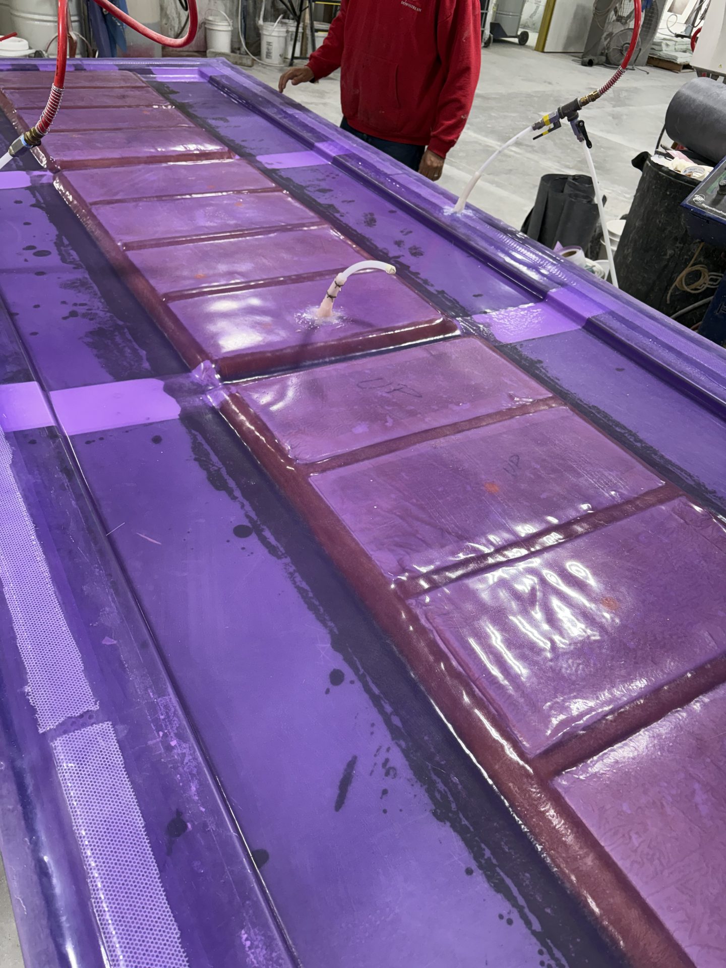 Closed-cavity membrane molding on panel tooling