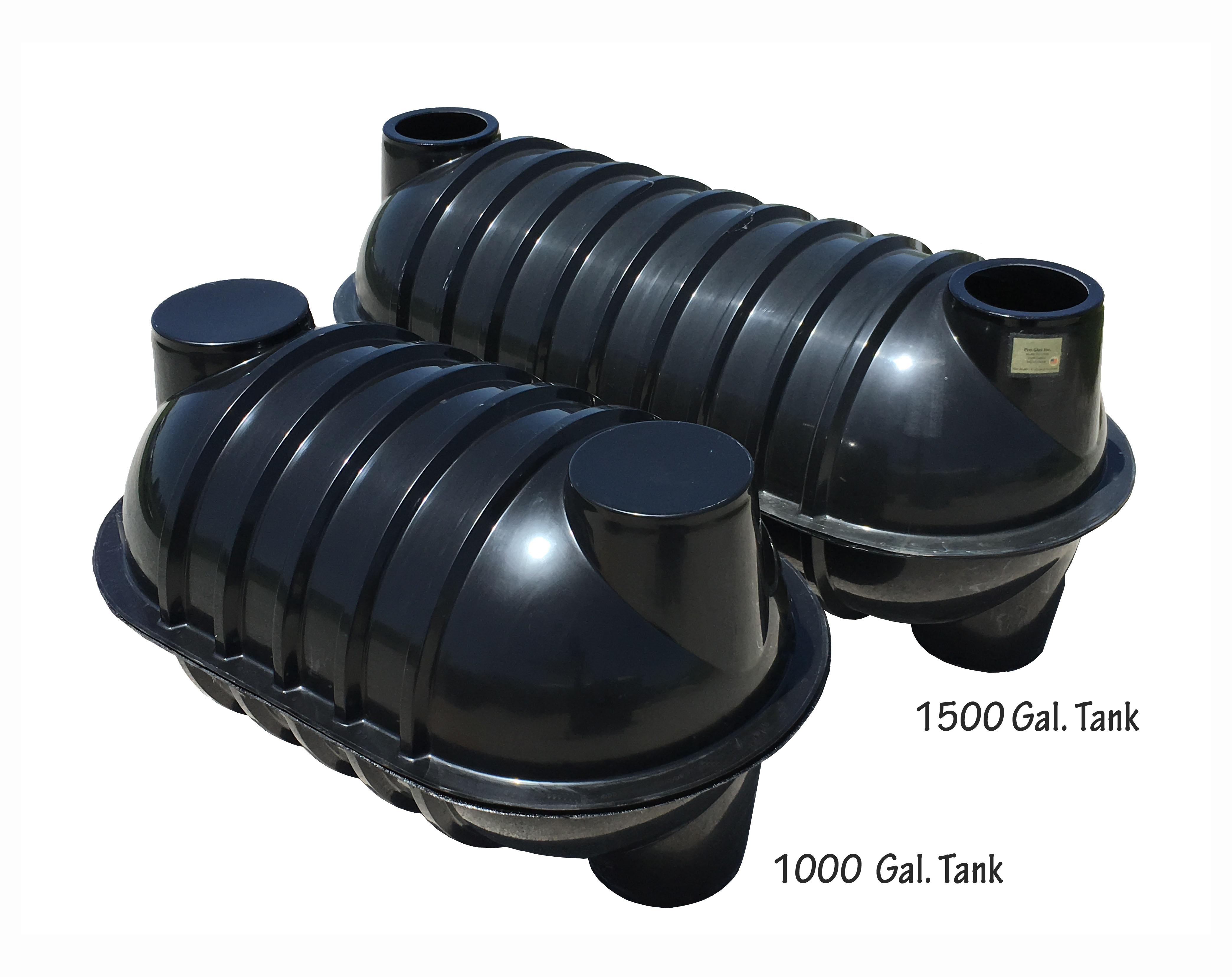 Fiberglass containment tanks staged for shipment