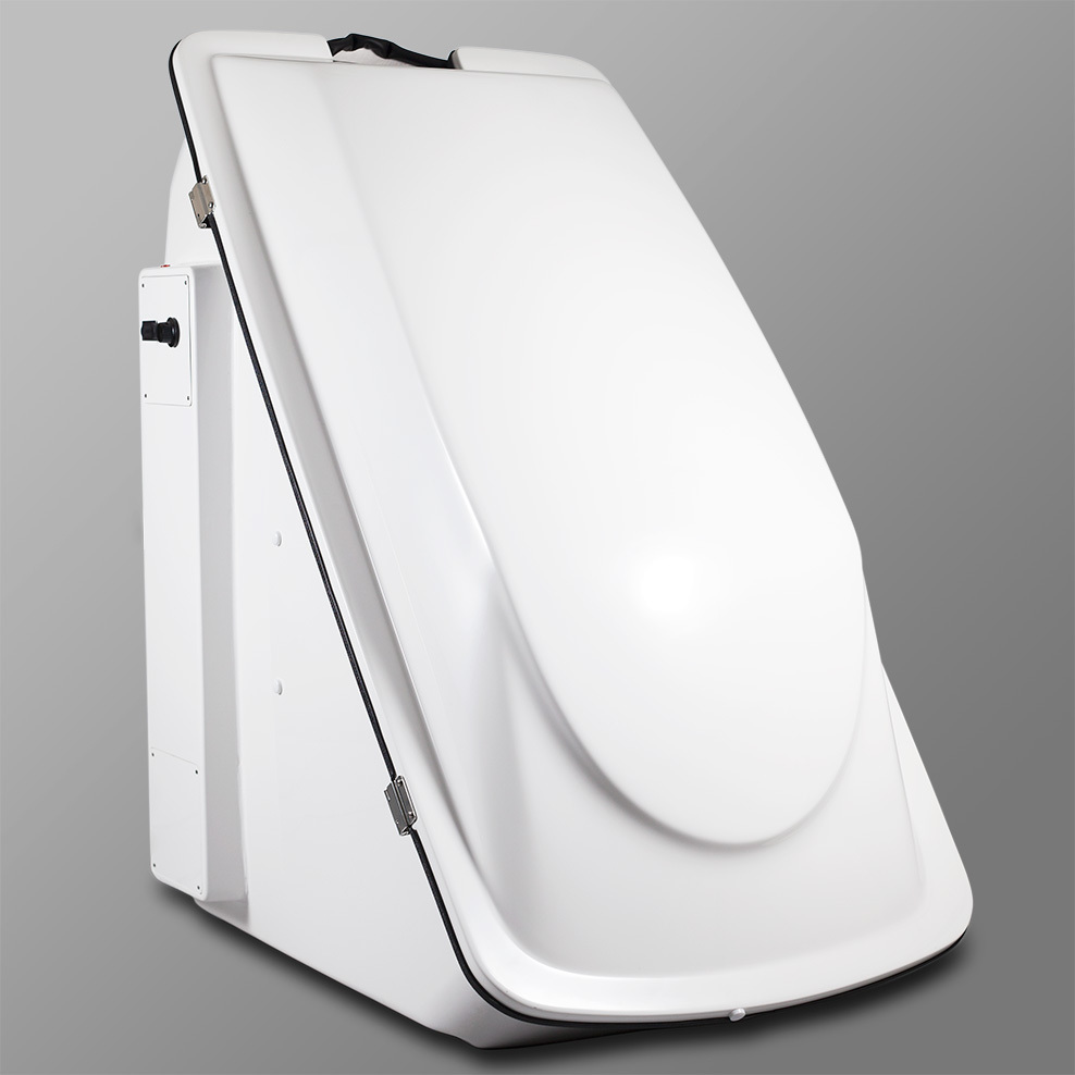 Interior seating and controls of the Steam Sauna Pro